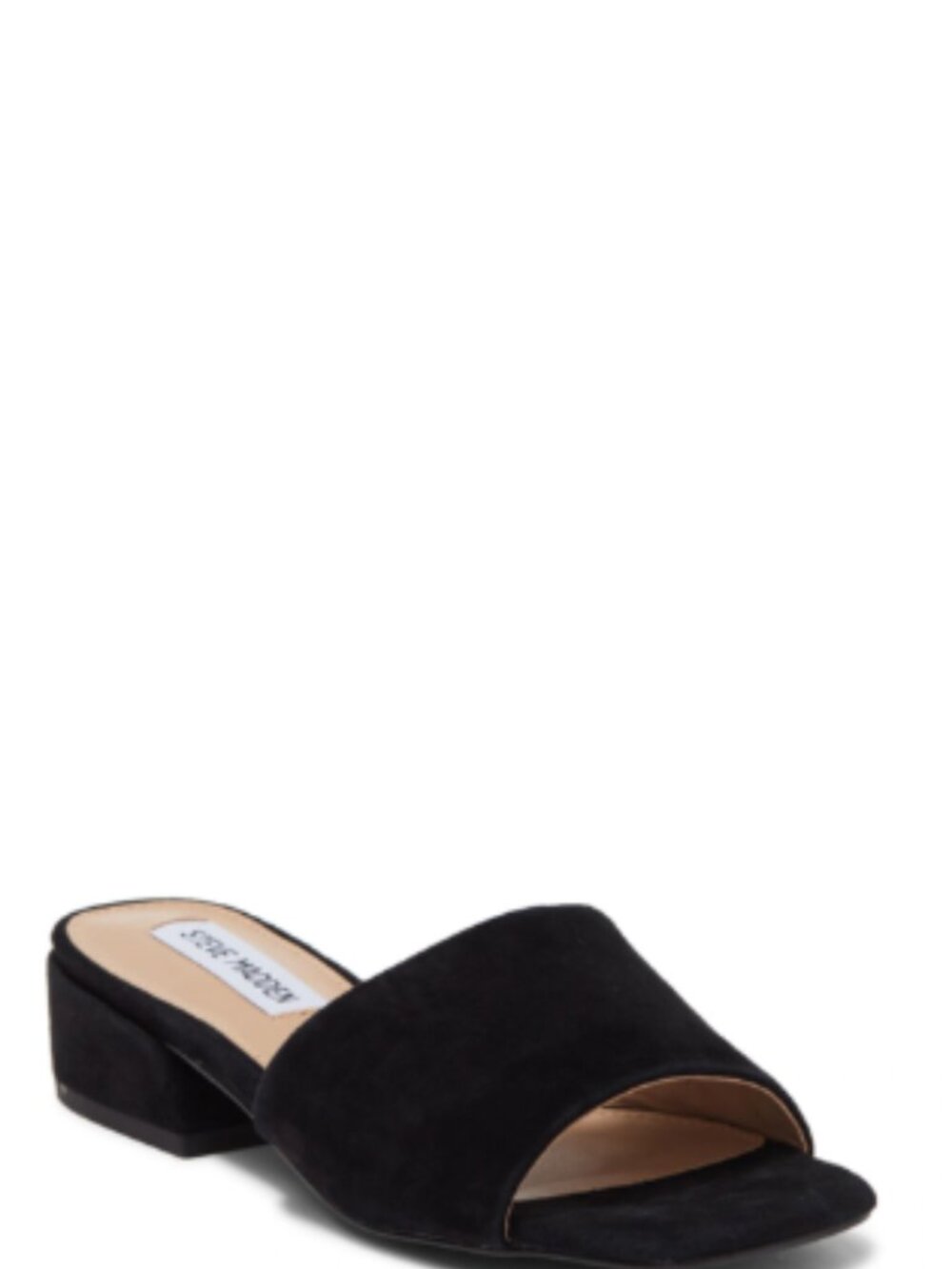 Steve Madden Amir Slide Sandals Women 10 Black Slip On Flat Minimalist Casual